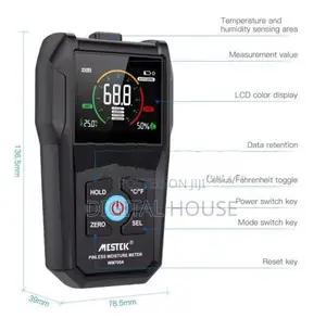 Moisture Meter 3in1 Digital Temperature ( Model WM700A )