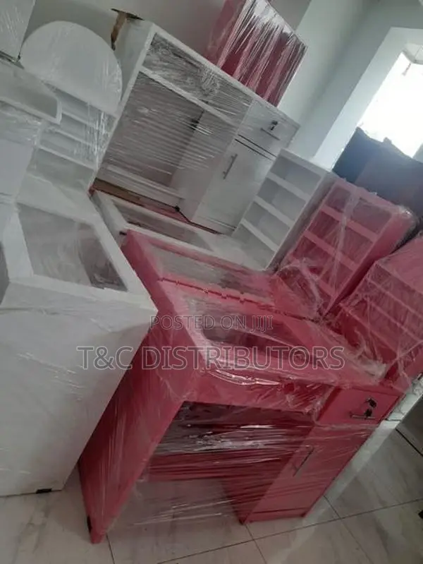 Melamine Glass Top Table