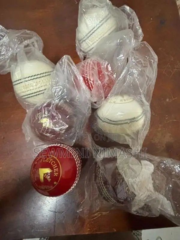 Brand New Leather Cricket Balls ( Red With White )