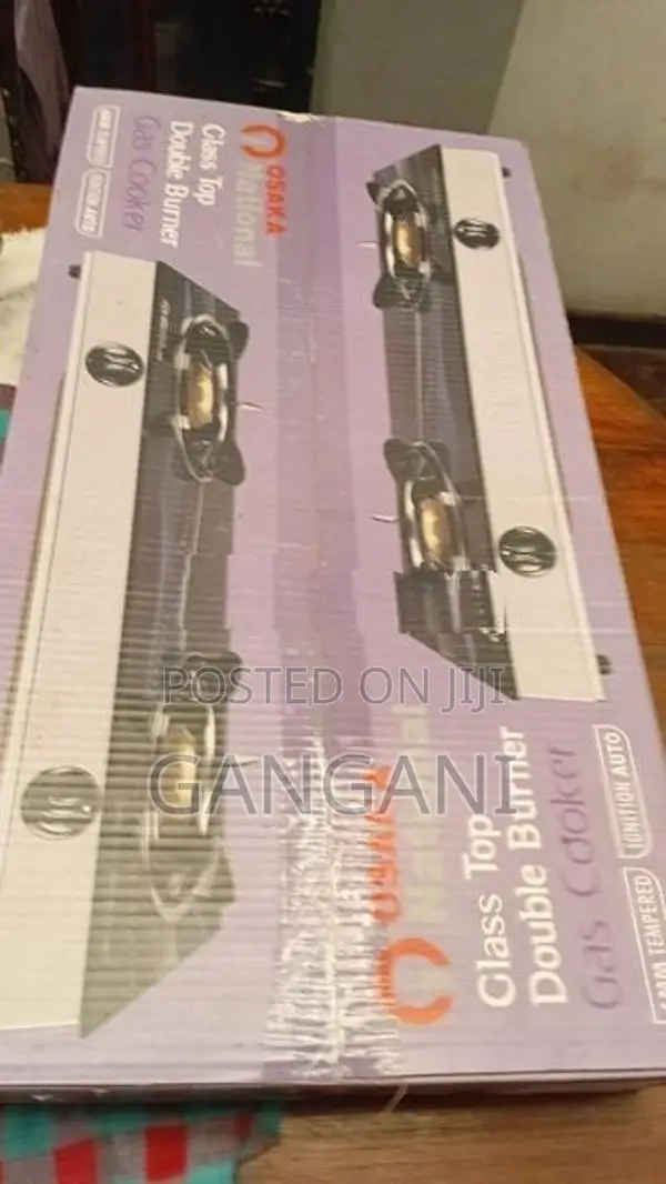 Osaka National Double Burner Glass Top Gas Cooker