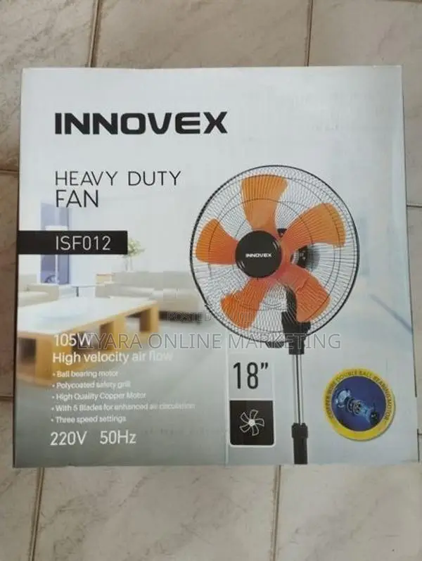 NEW INNOVEX PEDESTAL FAN (HEAVY DUTY).