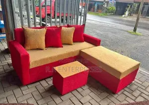 New Modern L Bed Fabric Sofa Set