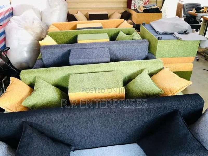 New Modern L Bed Fabric Sofa Set