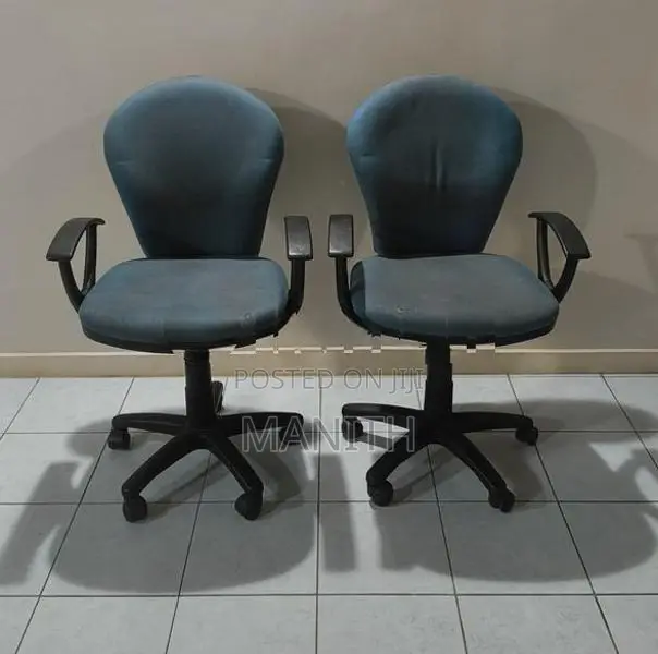 Used Double Bed With Office Chairs