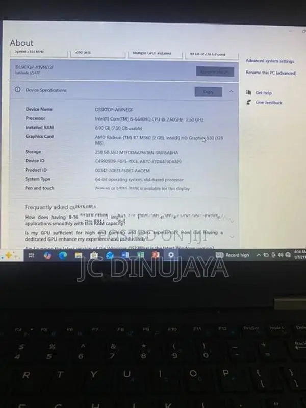 Dell Latitude E5470