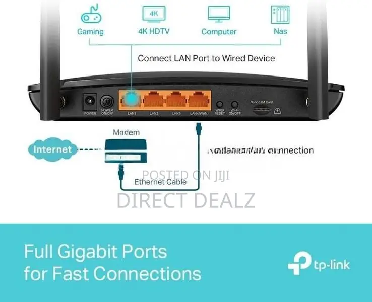TP-Link Archer MR500 AC1200 4G+ Cat6 Wireless Dual Band Gigabit Router