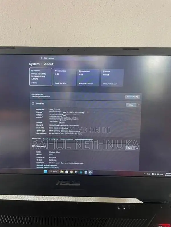 ASUS Tuf Intel i5 9th Gen Nvidia GeForce GTX 1650 (4 GB)