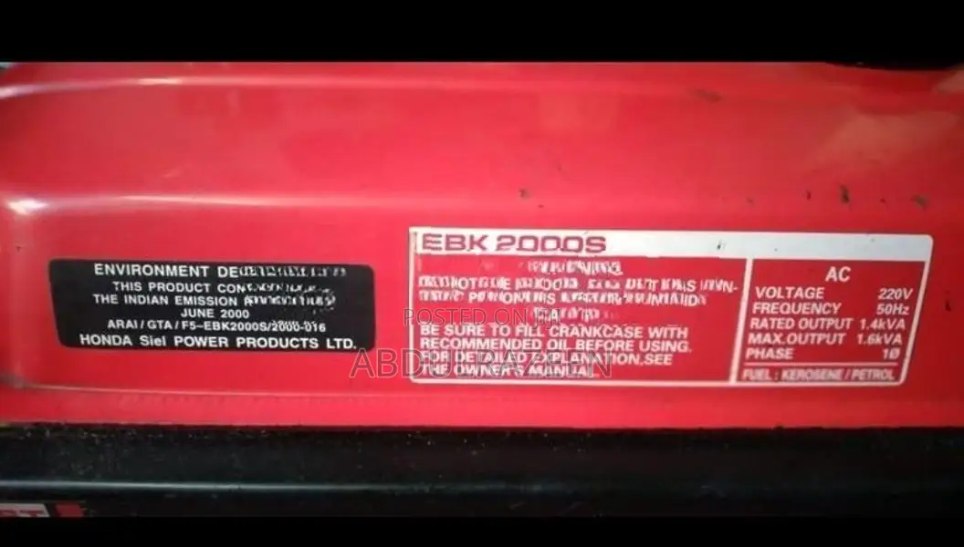 Honda EBK2000S Genarator