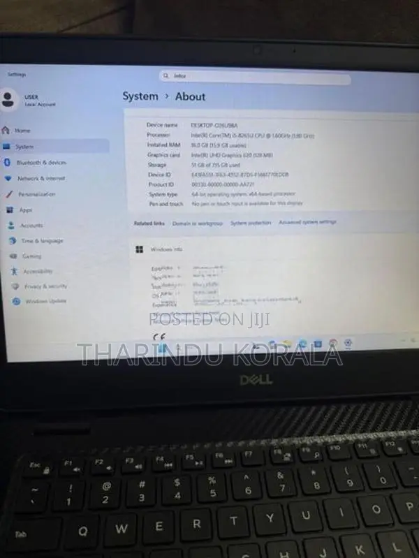 Dell I5 8th Gen Laptop | 256GB NVMe 500GB SATA SSD 16GB RAM