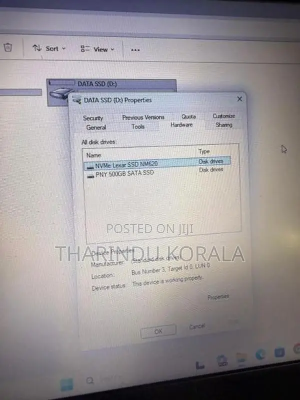 Dell I5 8th Gen Laptop | 256GB NVMe 500GB SATA SSD 16GB RAM