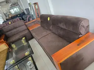 Luxury Wooden Corner Sofa Set