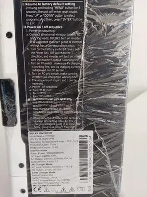 Solar Inverter 3KW MUST Off-Grid (PV1800 VPM)