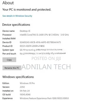 Desktop PC I5 2nd Gen
