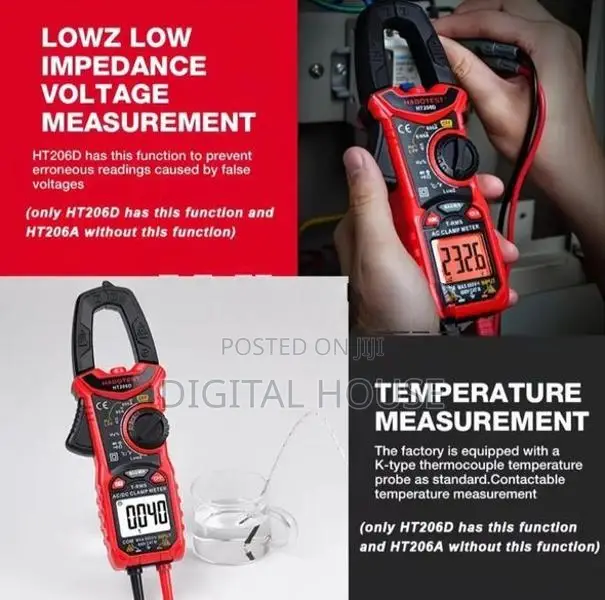 Clamp Meter 10in1 AC/DC Industrial Voltage\current Tester HT206D