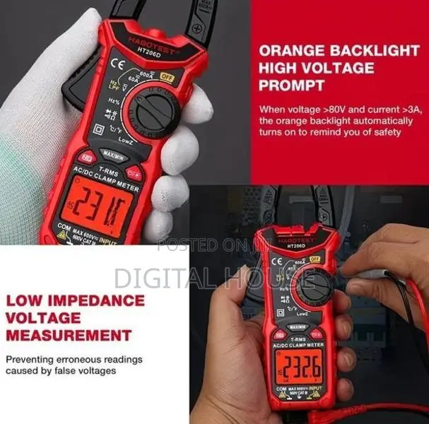 Clamp Meter 10in1 AC/DC Industrial Voltage\current Tester HT206D