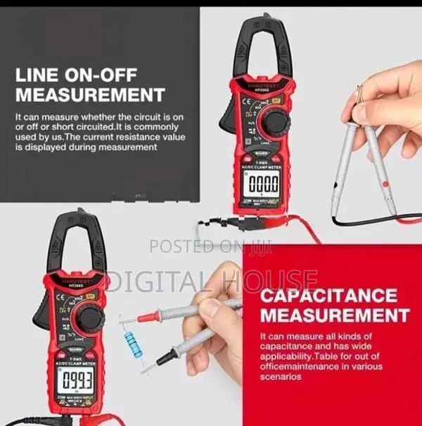 Clamp Meter 10in1 AC/DC Industrial Voltage\current Tester HT206D