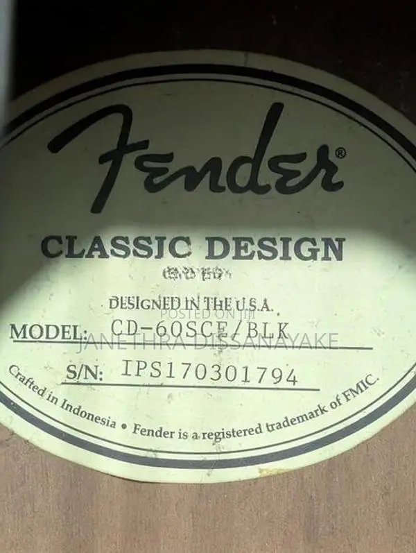 Fender CD60SCE - Black