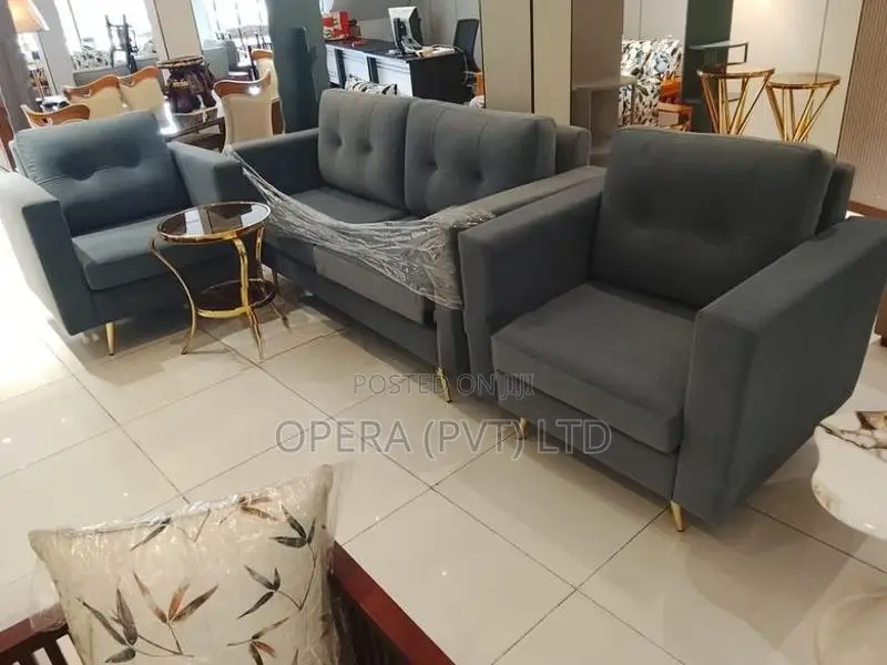 Modern Grey 3-Piece Sofa Set