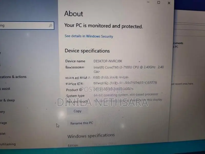 Dell Core i3 7th Gen Laptop