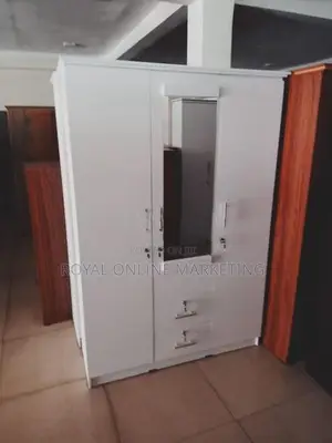 3 Door wardrobe/Cupboard (White/black/ash/teak) (K-17)