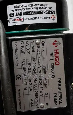 0.5 HP Hugo Water Pump