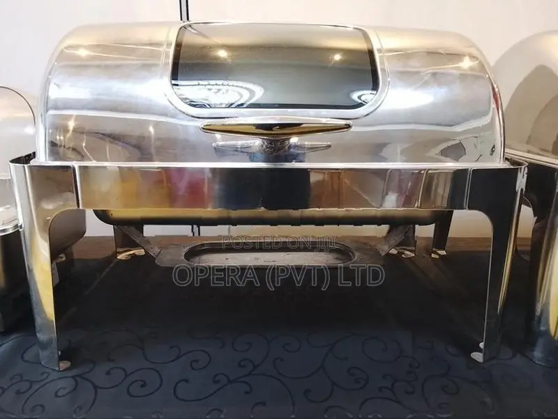 Roller-Top Chafing Dish with Glass