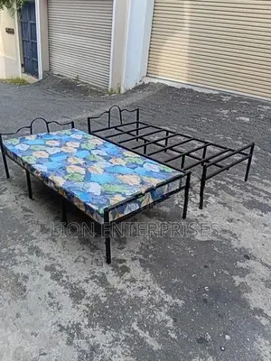 Steel Single Bed with Layer Mattress