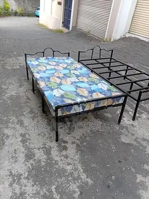 Steel Single Bed with Layer Mattress