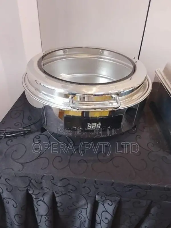 උසස් තත්ත්වයේ වටකුරු chafing ඩිෂ්