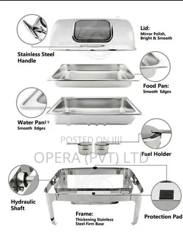 Glass Chafing Dish 9L