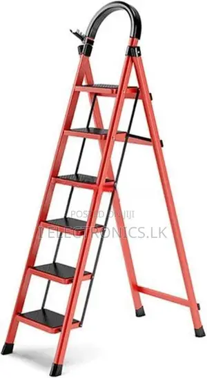 6 Step Steel Foldable Ladder For Kitchen, Bedroom, And Living Room