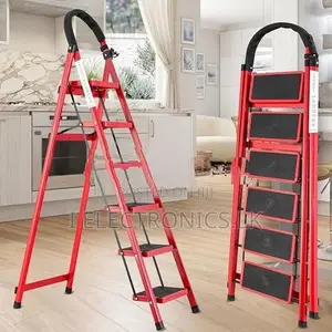 6 Step Steel Foldable Ladder For Kitchen, Bedroom, And Living Room