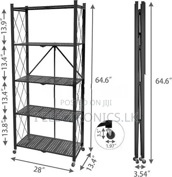 5 Layer Foldable Kitchen Storage Rack