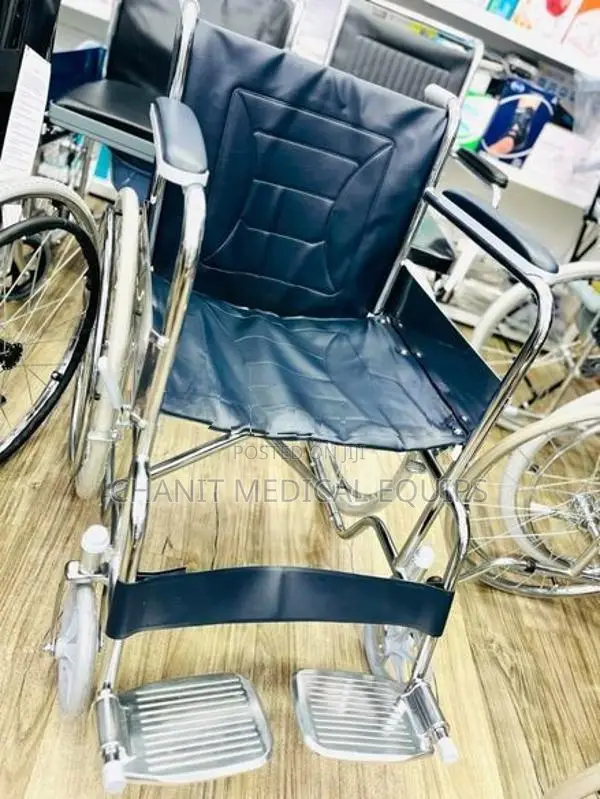 Wheelchair Crome Plated Steel Frame Wheel Chair
