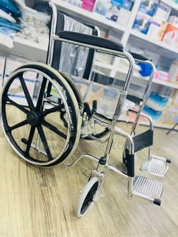 Wheelchair Fabric Padded Cushion Seat With (Alloy Wheel)