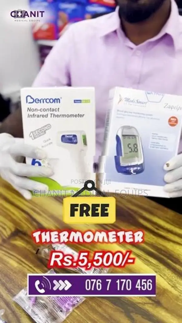 Blood Glucose Monitor (MediSmart Sapphire) with Forehead Thermometer