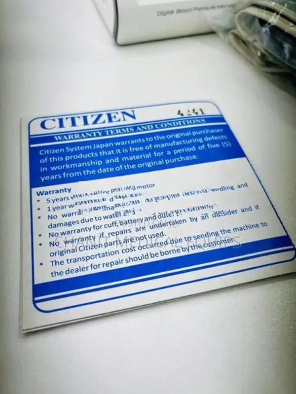 Citizen CH-456 BP Monitor