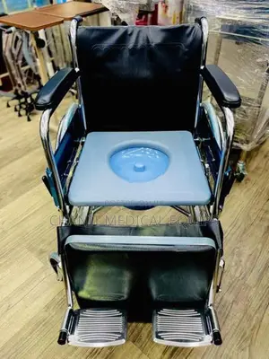 Commode Wheelchair Fiber Seat With Cushion