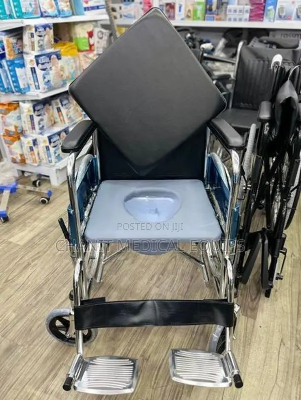Commode Wheelchair Fiber Seat With Cushion