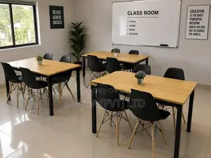 class room table with barista chair