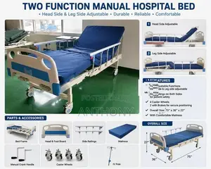 🛏️ TWO FUNCTION MANUAL HOSPITAL BED – FOR SALE