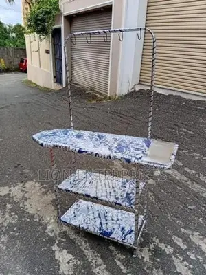 Iron table with cloth rack