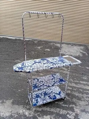 Iron table with cloth rack