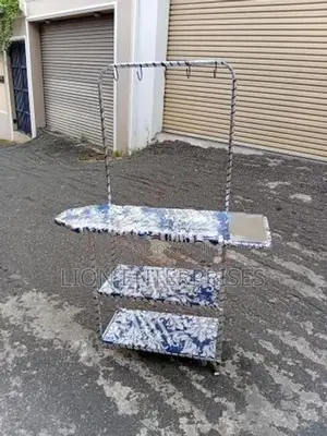 Iron table with cloth rack