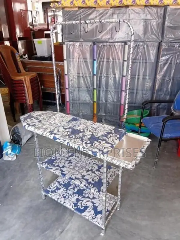 Iron Tables with Cloth Rack