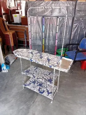 Iron Tables with Cloth Rack