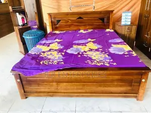 New 6*5 Ft 72"*60" Teak Triple Queen Box Bed