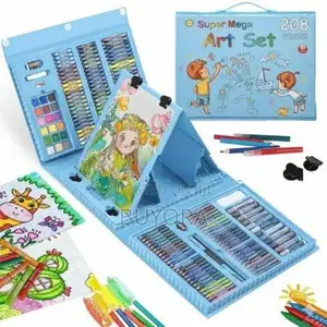 Super Mega Art Set 208 Pieces | Complete Drawing Coloring Kit for Kids
