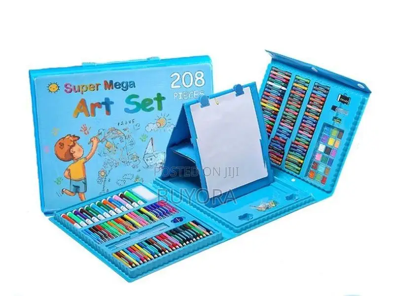 Super Mega Art Set 208 Pieces | Complete Drawing Coloring Kit for Kids