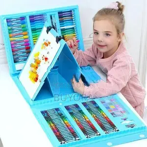 Super Mega Art Set 208 Pieces | Complete Drawing Coloring Kit for Kids
